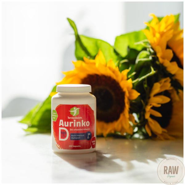 Terveyskaista Aurinko D 100ug 200kaps. – kuva 3