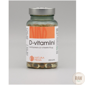 Natura Media D-vitamiini 50 ug 200 kaps.