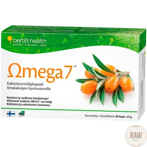 Bertils Omega7 Tyrnioljykapseli raworganic.fi