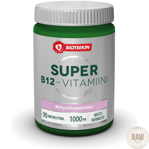 Bioteekin Super B12-vitamiini raworganic.fi