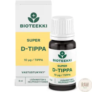 Bioteekki Super D-tippa 10ug 8ml