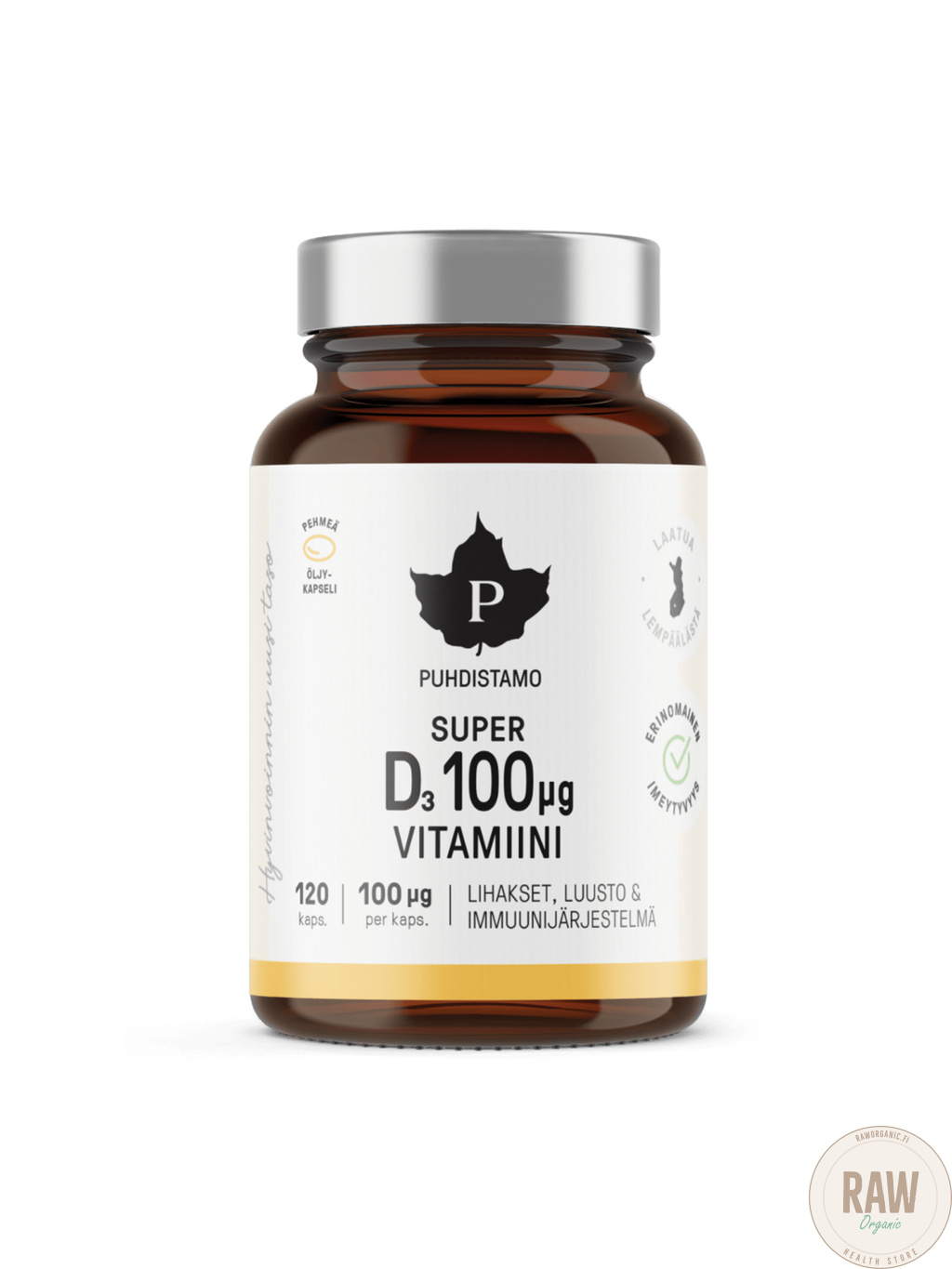 Puhdistamo Super D-vitamiini 100ug 120kaps.