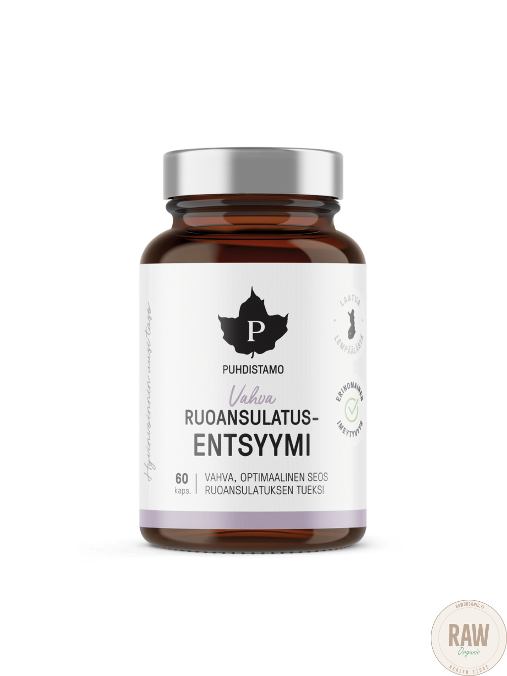 PUH-vahva-ruoansulatusentsyymi Puhdistamo vahva ruoansulatusentsyymi 60kaps