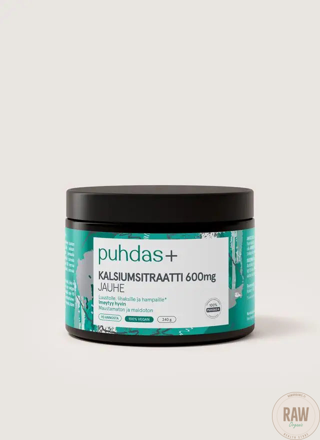 Puhdas+ Kalsiumsitraatti 600mg, 240g