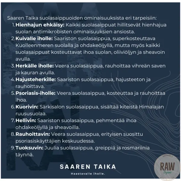 Saaren Taika Särkisalon suolasaippua, 120g – kuva 6