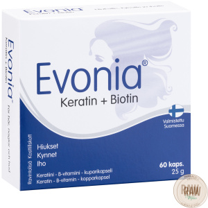 Hankintatukku Evonia Keratin + Biotin 60 kaps