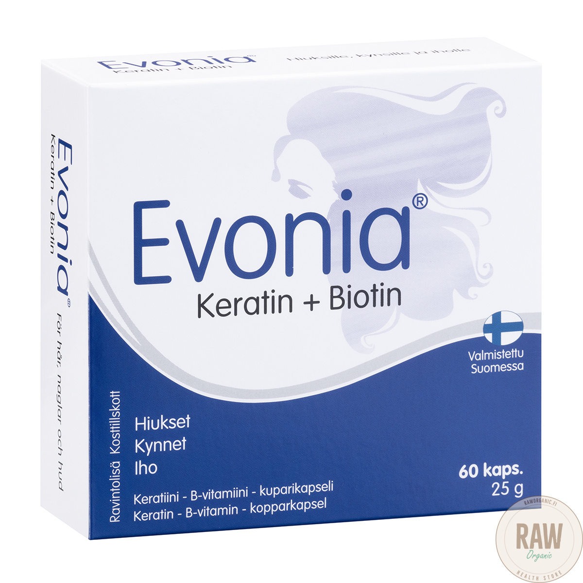 Hankintatukku Evonia Keratin + Biotin 60 kaps