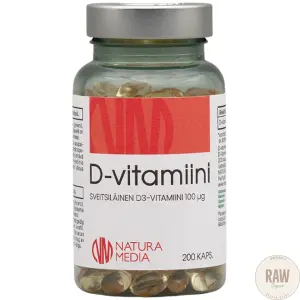 Natura Media D-vitamiini 100 ug 200 kaps