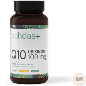 Puhdas+ Q10 Ubikinoni 100mg + C ,60kaps