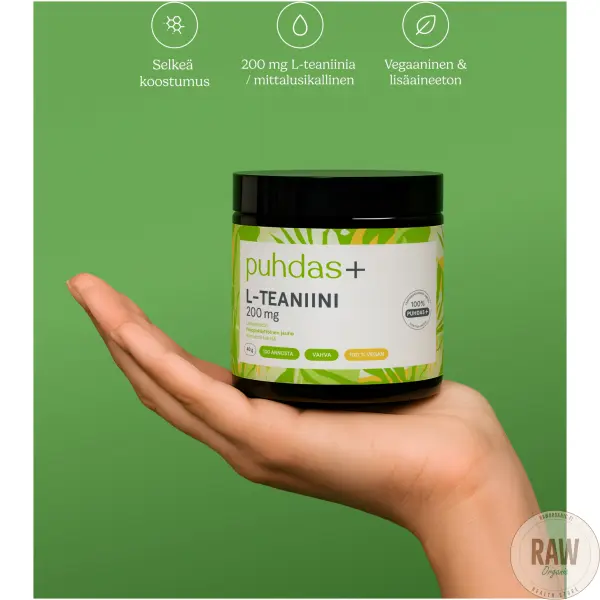 Puhdas+ L-teaniini 40g – kuva 2