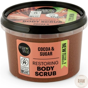 Organic shop cocoa & sugar body scrub 250ml