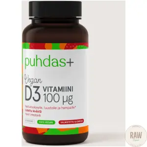Puhdas+ Vegan D3-vitamiini 100ug 60kaps