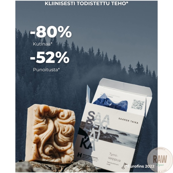 Saaren Taika Tyrni palasaippua, 90g – kuva 3