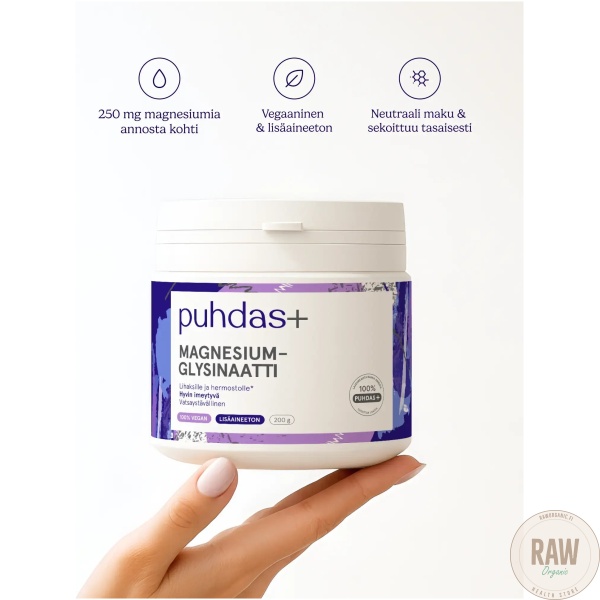 Puhdas+ Magnesiumglysinaatti 200g – kuva 2