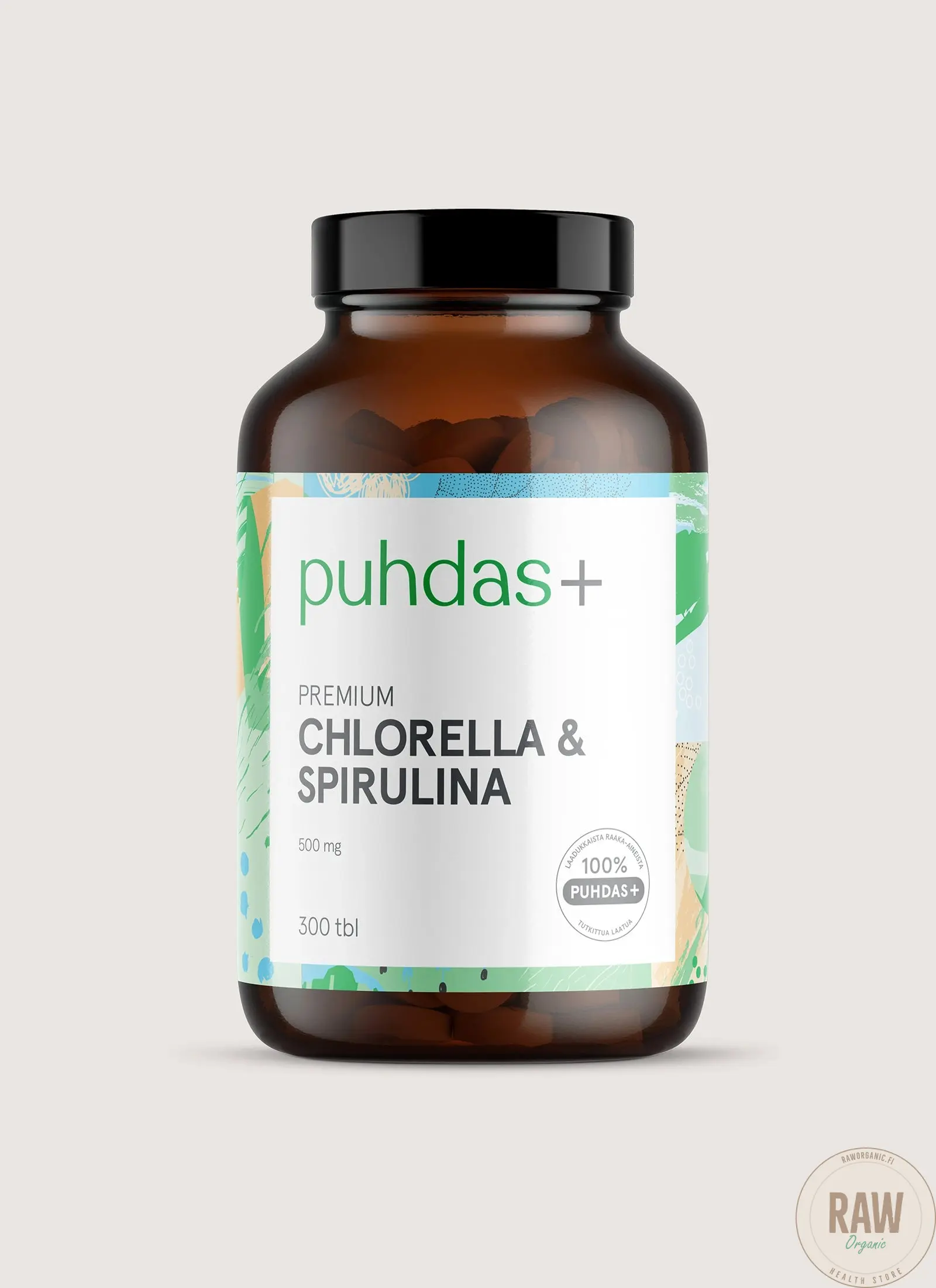 Puhdas+ Premium chlorella & spiruliina 300tabl.