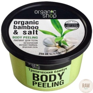 Organic Shop Energizing Body Polish Bamboo -vartalokuorinta 250 ml
