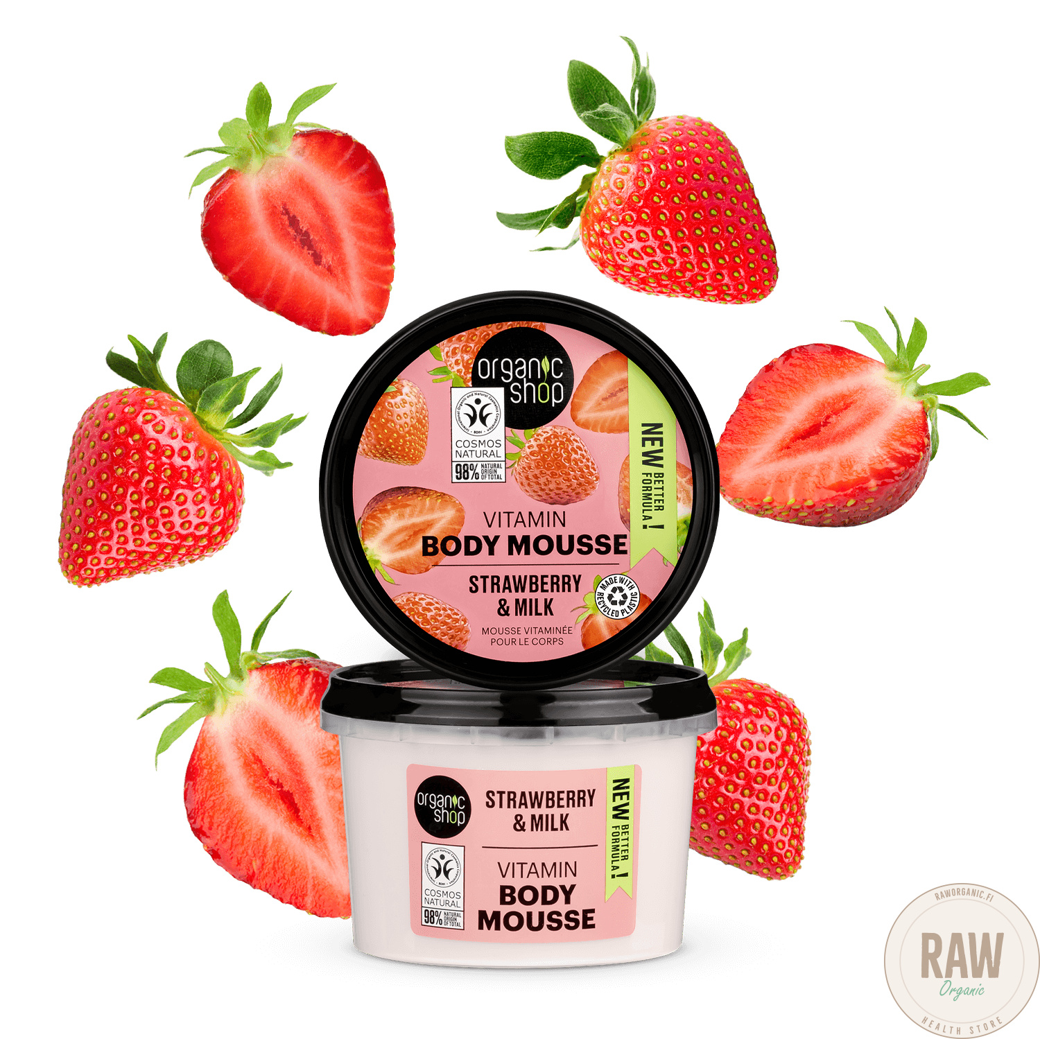 Organic Shop Strawberry & milk body mousse 250ml
