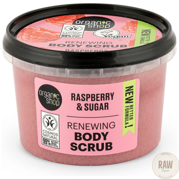 Organic Shop Renewing Body Scrub Raspberry -vartalokuorinta 250 ml – kuva 6