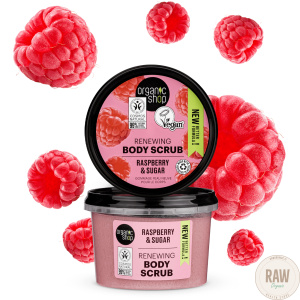 Organic Shop Renewing Body Scrub Raspberry -vartalokuorinta 250 ml