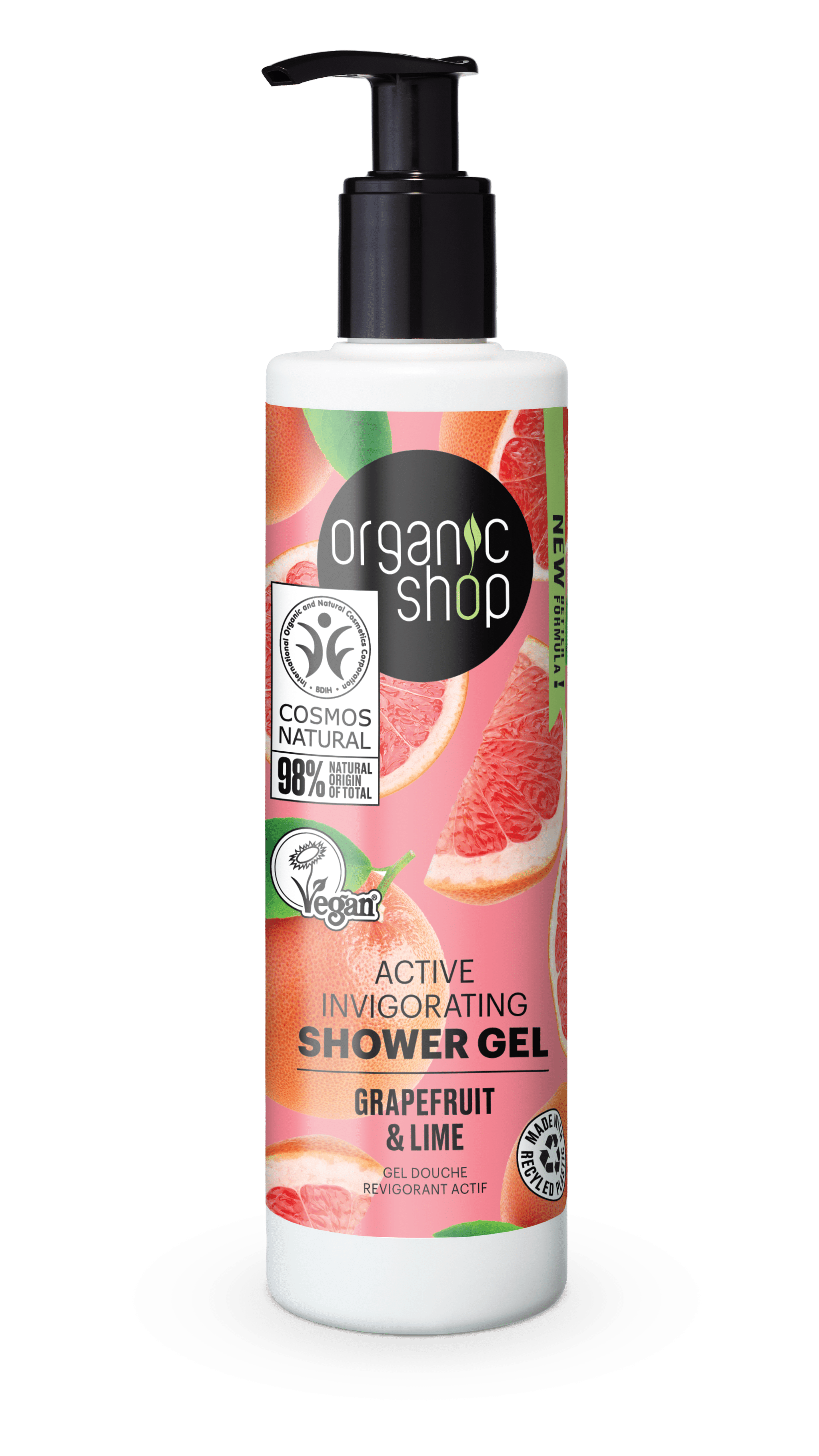 Organic shop Active Invigorating Shower Gel Grapefruit 280ml Raw Organic