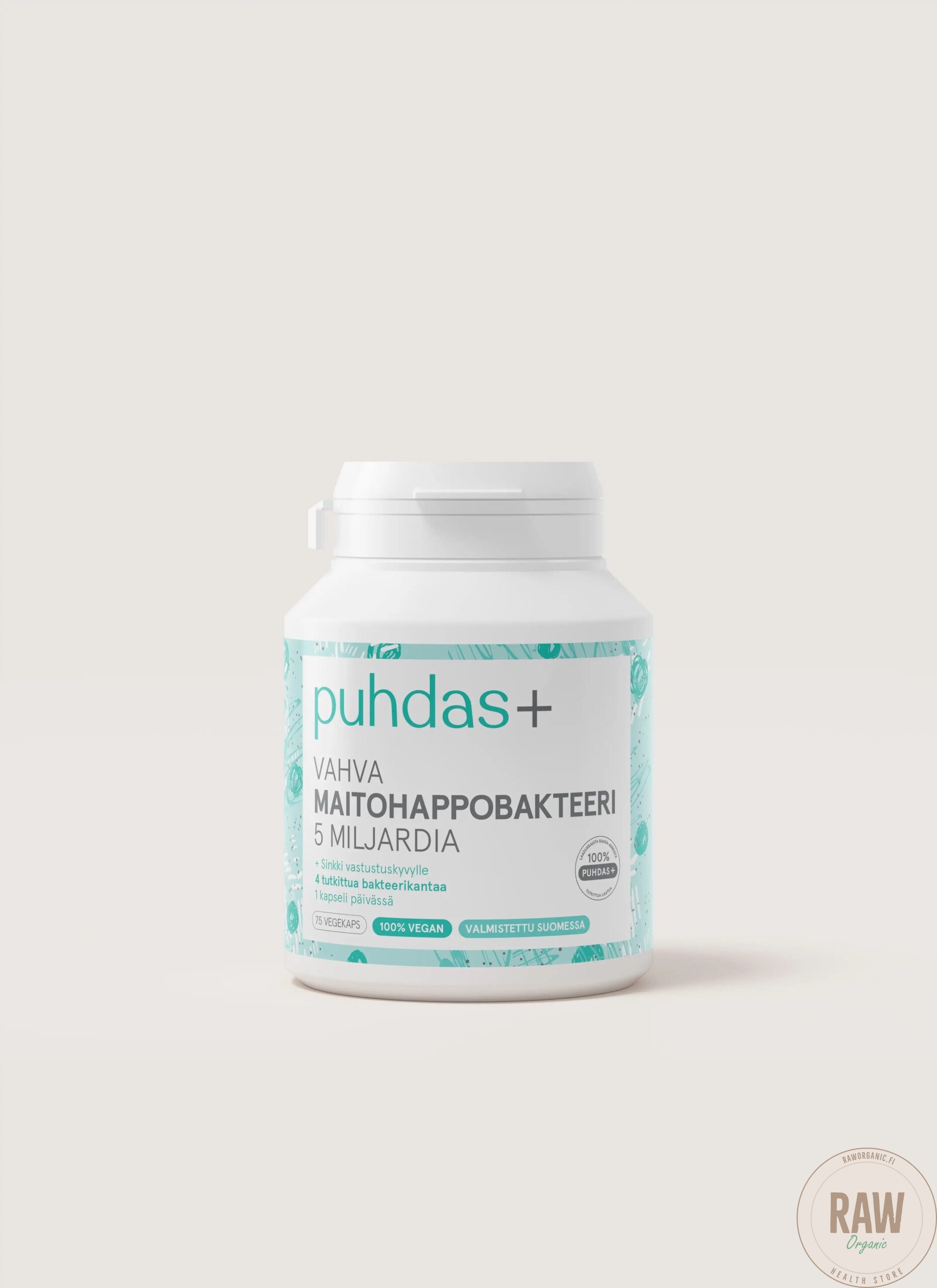 Puhdas+ Maitohappobakteeri 5 miljardia 75 kaps.