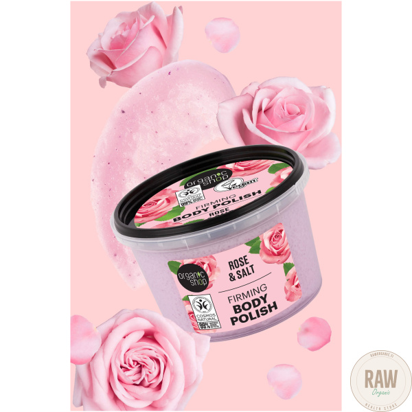 Organic Shop firming body polish rose & salt -vartalokuorinta 250ml – kuva 4