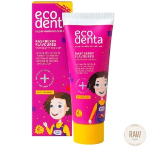 Ecodenta lasten fluori hammastahna, vadelma, 75ml