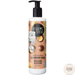 Organic shop Kenyan macadamia ravitseva suihkugeeli 280ml