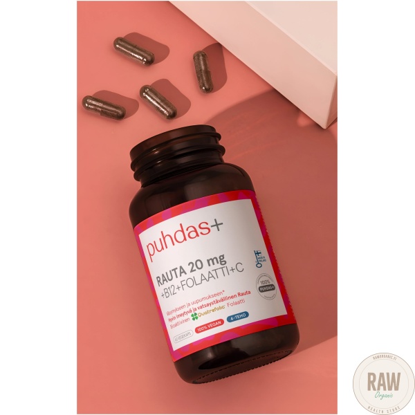 Puhdas+ Rauta 20 mg B12+folaatti 60 kaps. – kuva 4