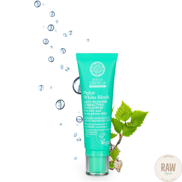 Natura Siberica polar white birch anti-blemish correcting face serum 30ml – kuva 3