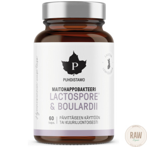 Puhdistamo Maitohappobakteeri – Lactospore & Boulardii – 60 kaps