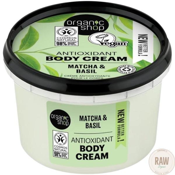 Organic Shop Antioxidant Body Cream Matcha & Basil 250 ml – kuva 2
