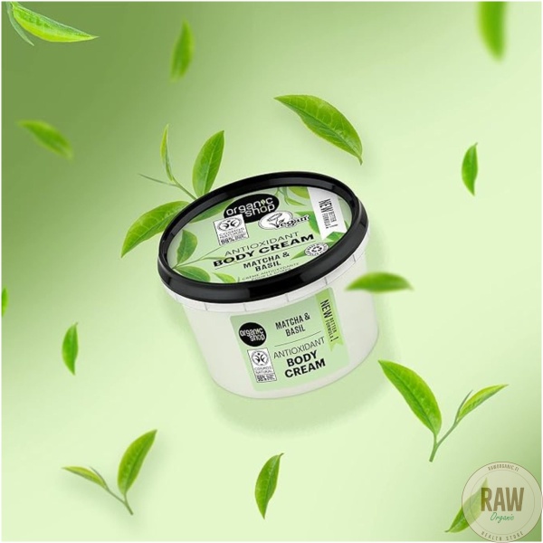 Organic Shop Antioxidant Body Cream Matcha & Basil 250 ml – kuva 4