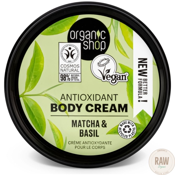Organic Shop Antioxidant Body Cream Matcha & Basil 250 ml – kuva 5