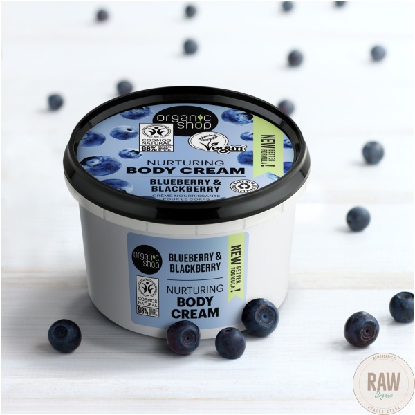 Organic Shop Nurturing Body Cream Blueberry & Blackberry 250 ml – kuva 4