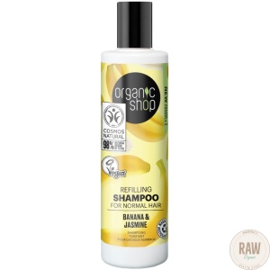 Organic Shop Refilling Shampoo For Normal Hair Banana & Jasmine 280 ml