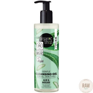 Organic Shop Gentle Cleansing Gel For All Skin Types Aloe & Avocado 200 ml
