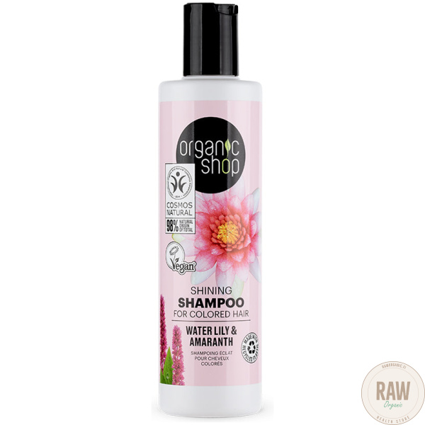 Organic Shop Shining Shampoo For Colored Hair Water Lily & Amaranth 280ml – kuva 2