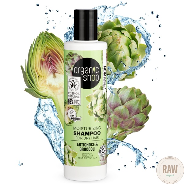 Organic Shop Moisturizing Shampoo For Dry Hair Artichoke & Broccoli 280 ml – kuva 2