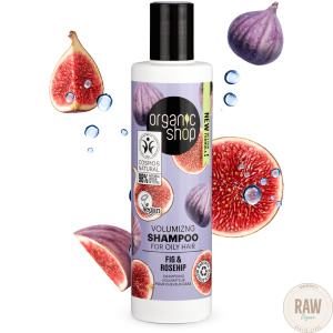 Organic Shop Volumizing Shampoo For Oily Hair Fig & Rosehip 280 ml