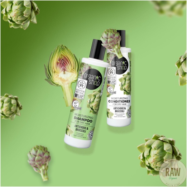 Organic Shop Moisturizing Shampoo For Dry Hair Artichoke & Broccoli 280 ml – kuva 4