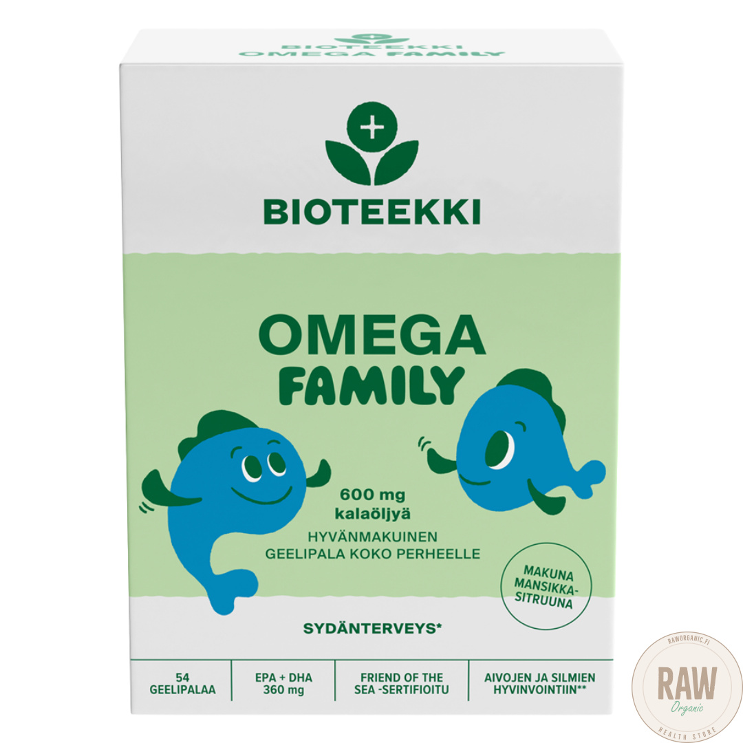 Bioteekki Omega Family 600mg, 54 geelipalaa