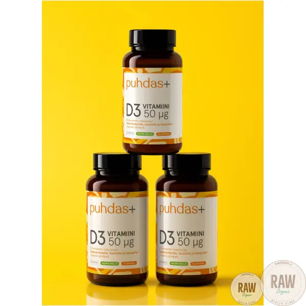 Puhdas+ D3-vitamiini oliiviöljy 100µg, 120 kaps – kuva 6