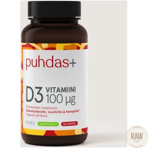 Puhdas+ D3-vitamiini oliiviöljy 100µg, 120 kaps – kuva 2