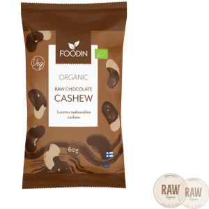 Foodin Raakasuklaacashew, 60g luomu