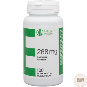 Natura Media E-vitamiini 268mg, 100 kaps.
