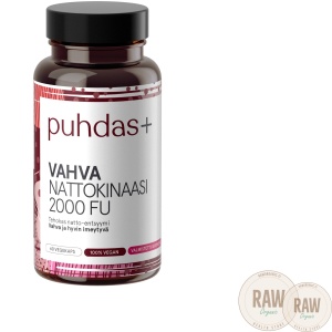Puhdas+ vahva nattokinaasi 2000 FU, 60 kaps