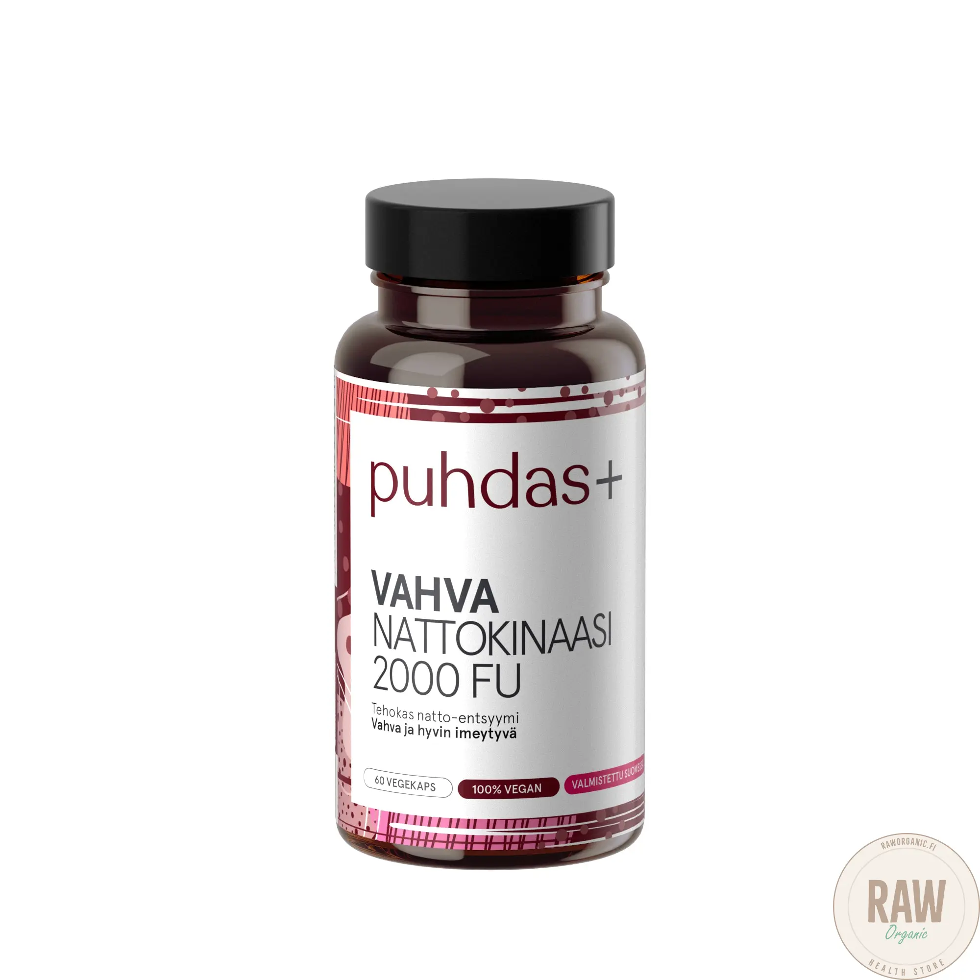 Puhdas+ vahva nattokinaasi 2000 FU, 60 kaps