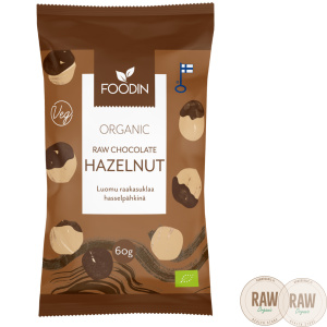 Foodin Luomu Raakasuklaahassel 60 g