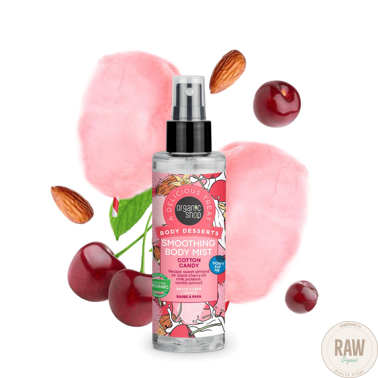 Organic Shop Body Desserts Smoothing Body Mist Cotton Candy,200ml